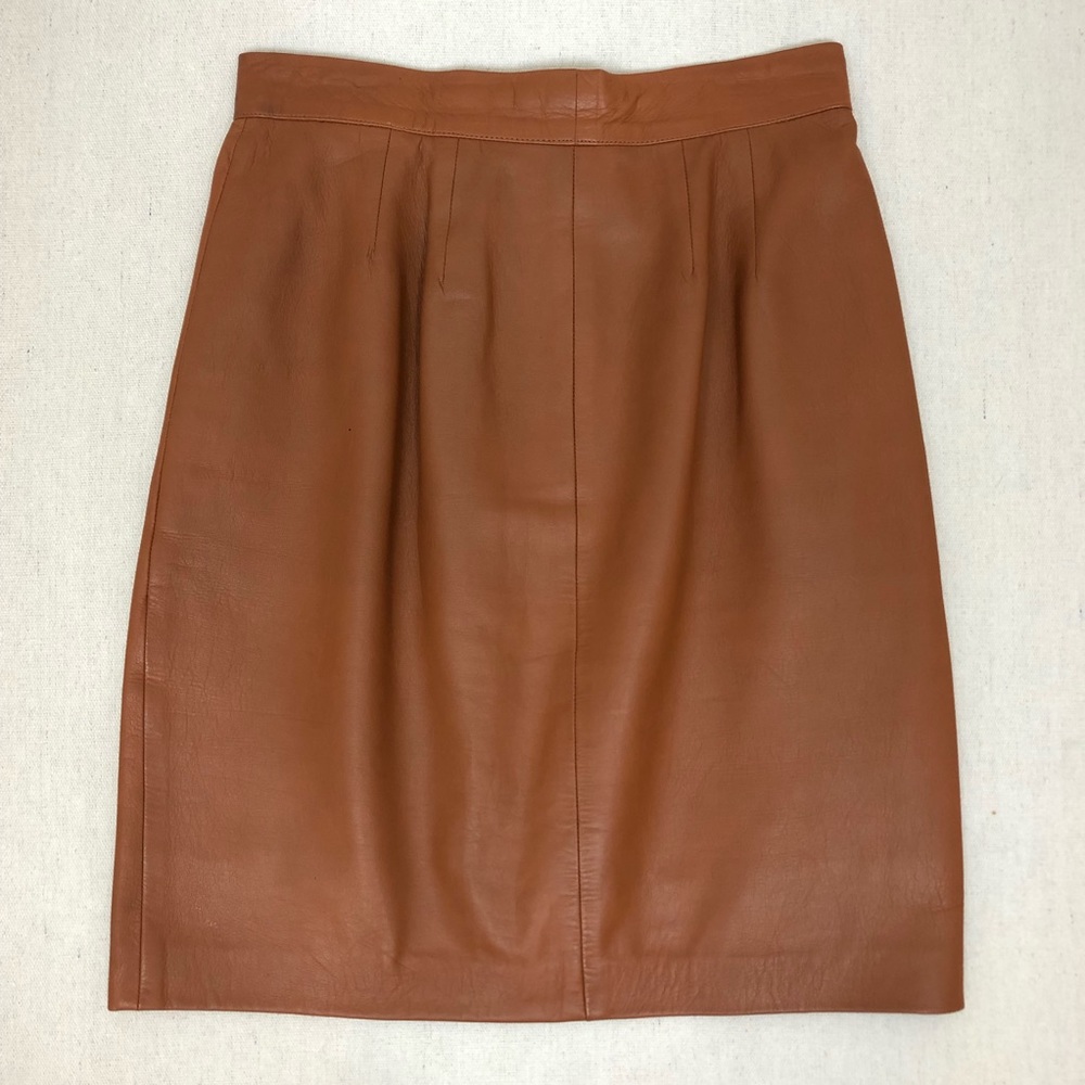 Mario Valentino Leather Pencil Skirt